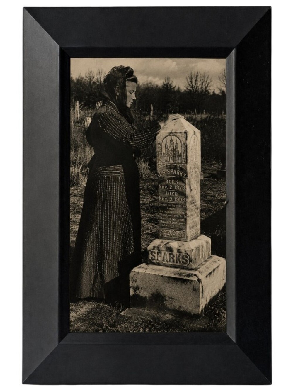Vintage Victorian Women Portiart Gothic mourning Gothic Goth 1900s Home Decor
